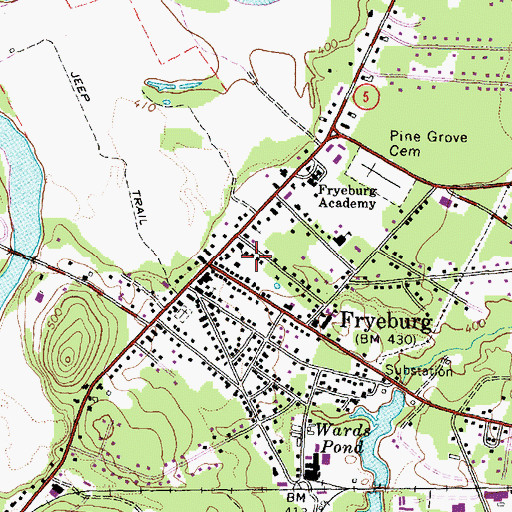 Topographic Map of Saint Elizabeth Ann Seton Church, ME