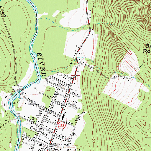 Topographic Map of Saint Josephs Roman Catholic Church, ME