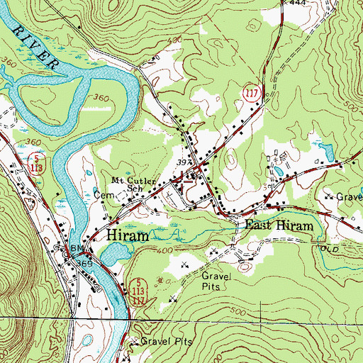 Topographic Map of Soldiers Memorial Library, ME