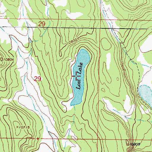 Topographic Map of Lost Lake, CO