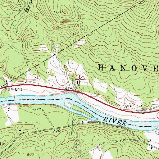 Topographic Map of Stony Brook Recreation Campground, ME