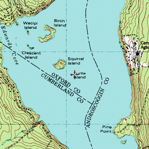 Topographic Map of Turtle Island, ME