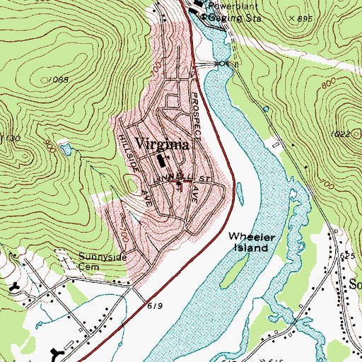 Topographic Map of United Methodist Church, ME