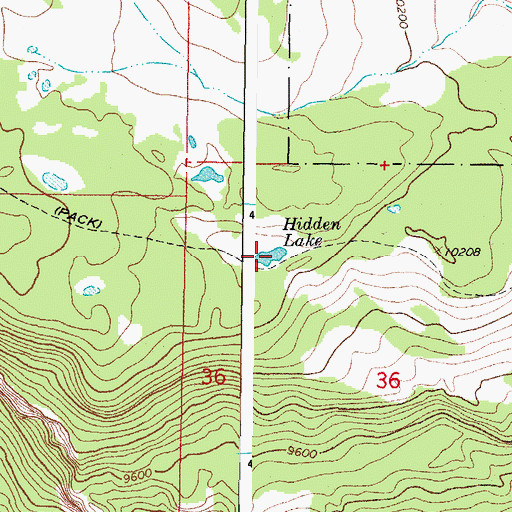 Topographic Map of Hidden Lake, CO