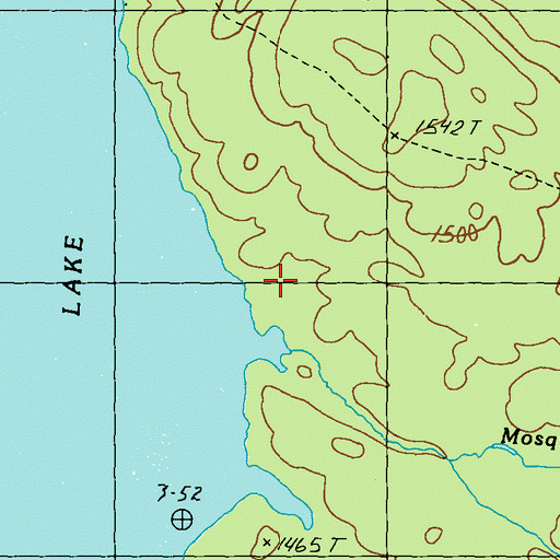 Topographic Map of Whitneys Point, ME