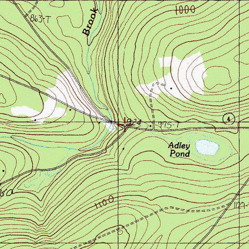 Topographic Map of Butterfield (historical), ME