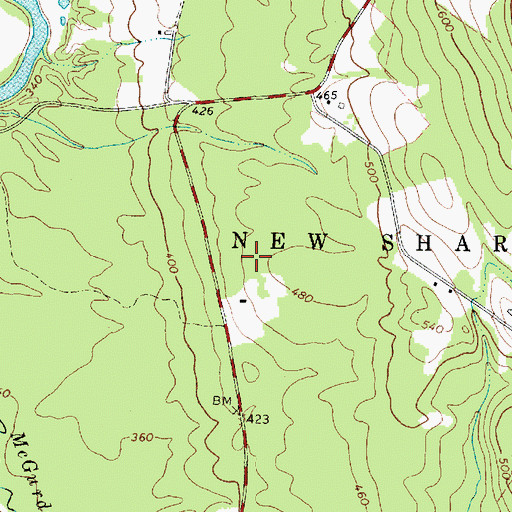 Topographic Map of Cape Cod Hill Elementary School, ME