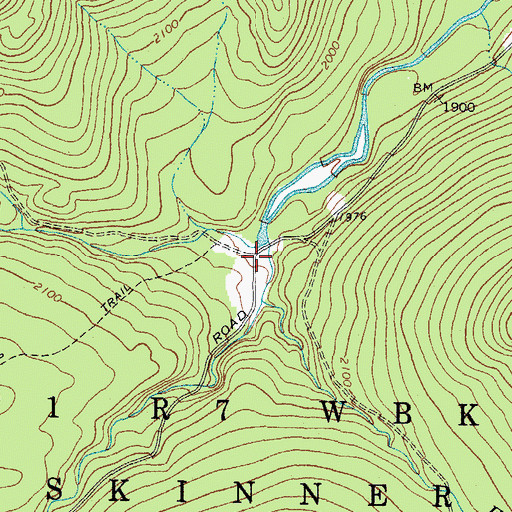 Topographic Map of Caribou Camp (historical), ME
