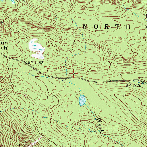 Topographic Map of Chimney Trail, ME