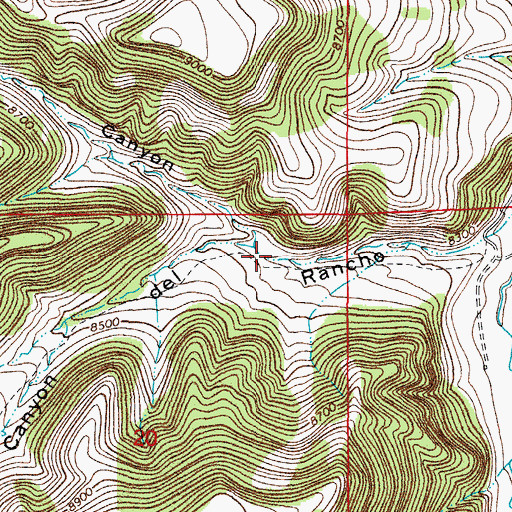 Topographic Map of Leandro Canyon, CO