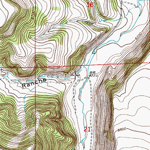 Topographic Map of Canyon del Rancho, CO