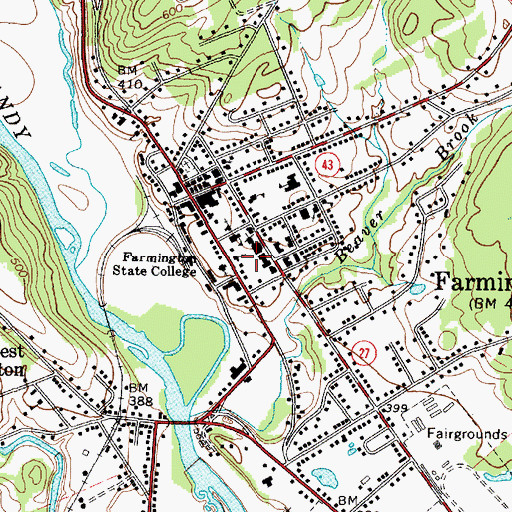 Topographic Map of First Congregational Church, ME