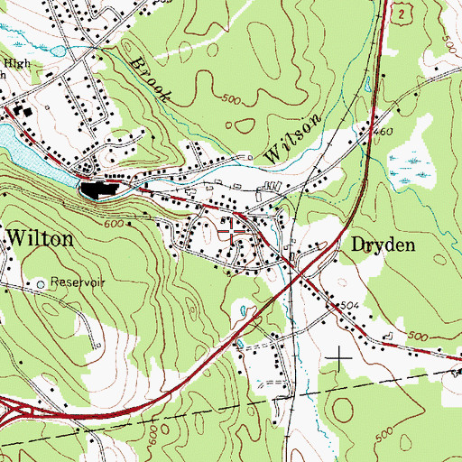 Topographic Map of First Congregational Church, ME