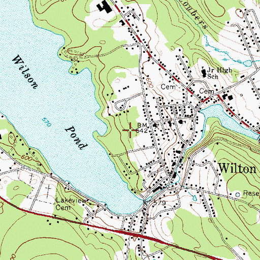 Topographic Map of Kineowatha Park, ME