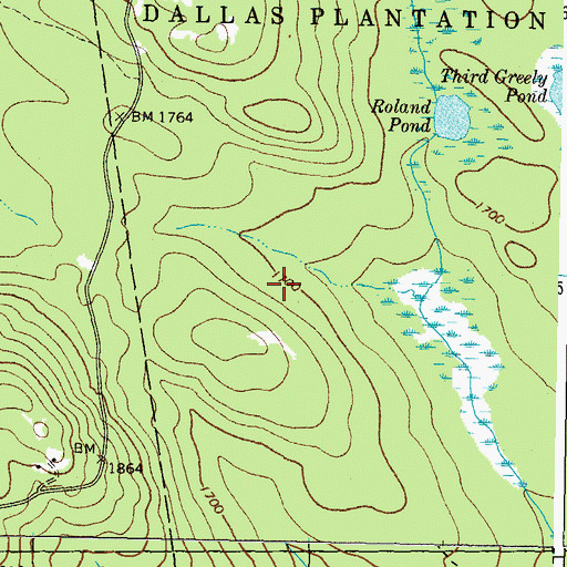 Topographic Map of Loon Lake, ME