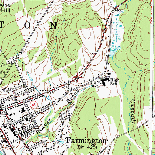 Topographic Map of New Hope Baptist Church, ME