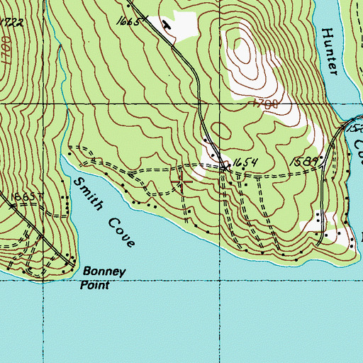 Topographic Map of North Camps, ME