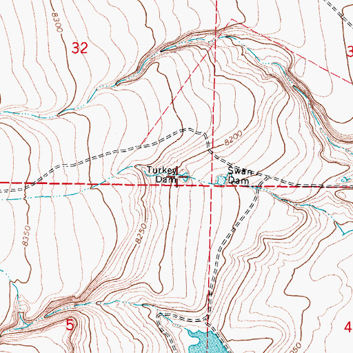 Topographic Map of Turkey Dam, CO