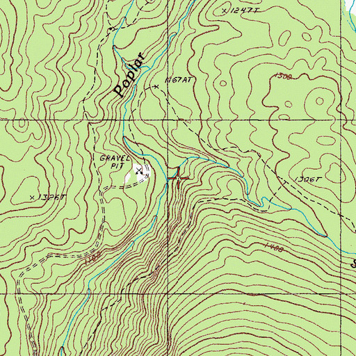 Topographic Map of Poplar Stream Falls, ME