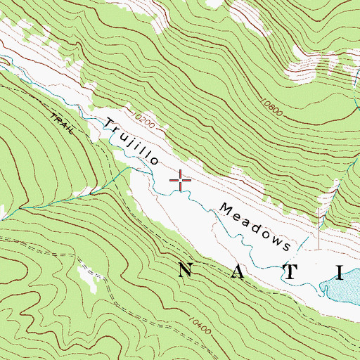 Topographic Map of Trujillo Meadows, CO