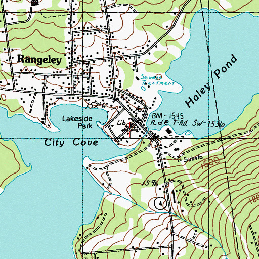 Topographic Map of Saint Luke Catholic Church, ME