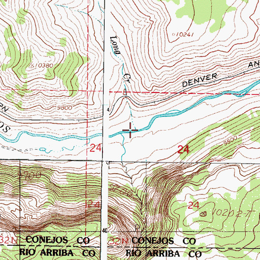 Topographic Map of Long Creek, CO