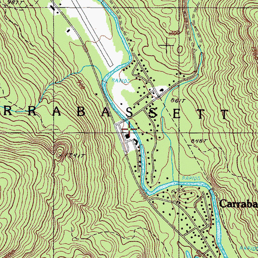 Topographic Map of Sugarloaf Area Chamber of Commerce, ME