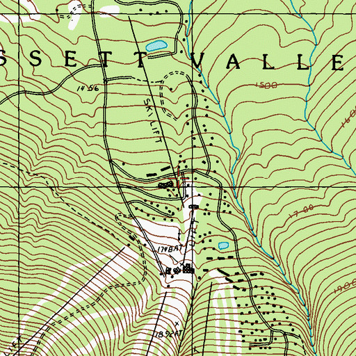 Topographic Map of Sugarloaf Outdoor Center, ME