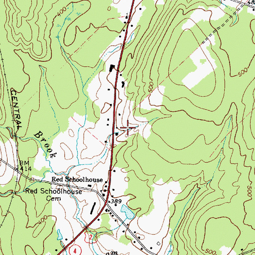 Topographic Map of Twin Pond Campground, ME