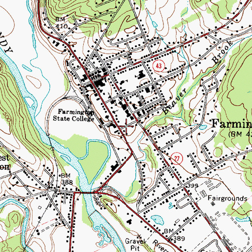 Topographic Map of University of Maine at Farmington Art Gallery, ME