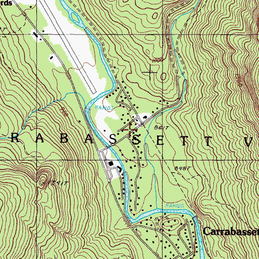 Topographic Map of Valley Crossing, ME