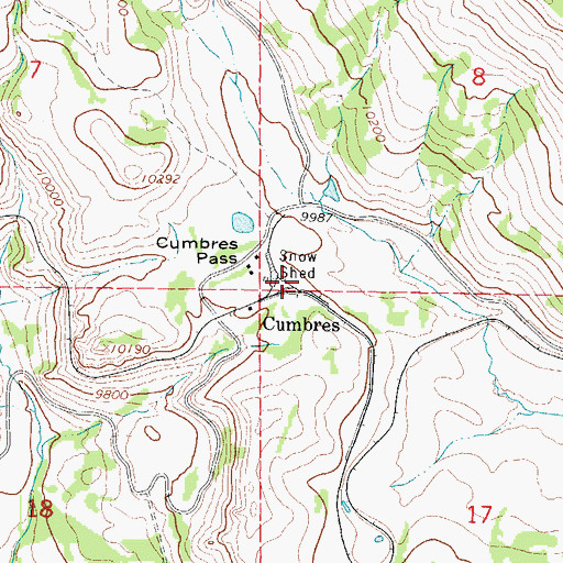 Topographic Map of Cumbres, CO