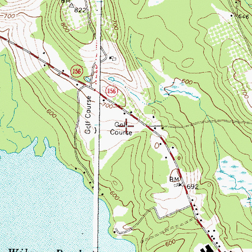 Topographic Map of Wilson Lake Country Club, ME
