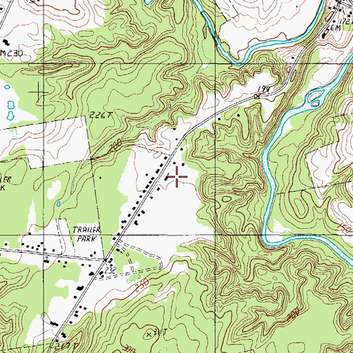 Topographic Map of All Saints Episcopal Church, ME