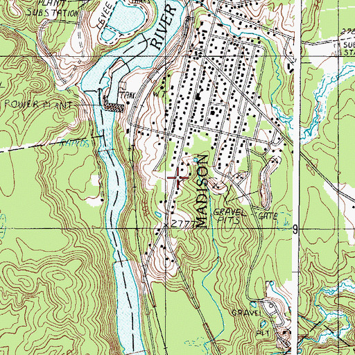 Topographic Map of Calvary Presbyterian Church, ME