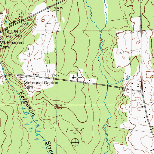 Topographic Map of Cambridge Elementary School, ME