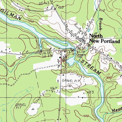 Topographic Map of Central Elementary School (historical), ME