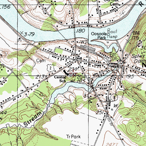 Topographic Map of Mill Stream Elementary School, ME