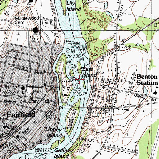 Topographic Map of East Island, ME