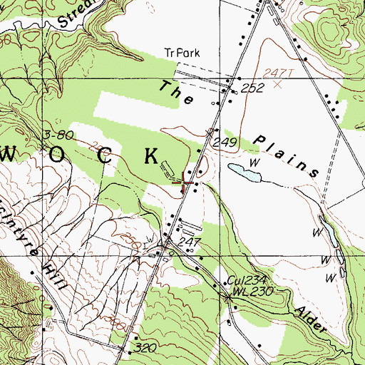 Topographic Map of Eaton School (historical), ME