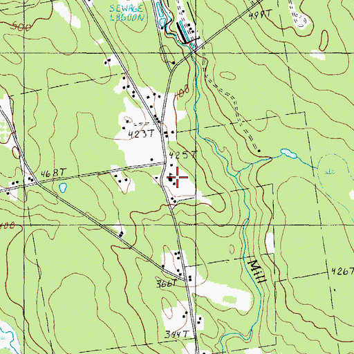 Topographic Map of Embden Elementary School (historical), ME