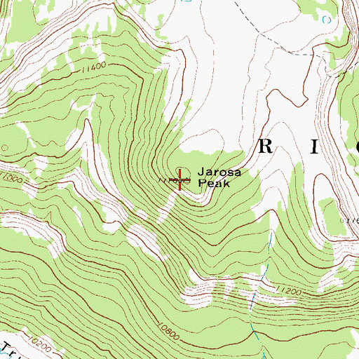 Topographic Map of Jarosa Peak, CO