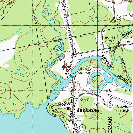 Topographic Map of Forest Hills Consolidated School, ME