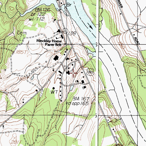 Topographic Map of Good Will Hinckley School, ME