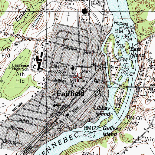 Topographic Map of History House, ME