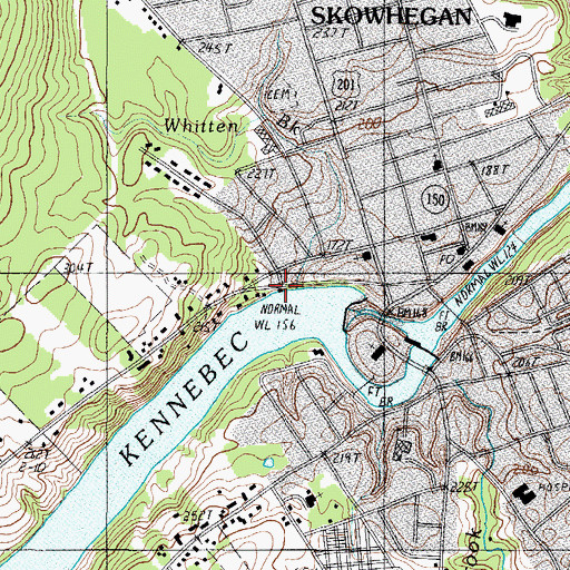 Topographic Map of History House, ME