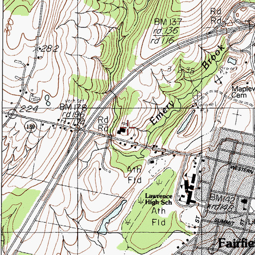Topographic Map of Kennebec Valley Technical College Media Center, ME