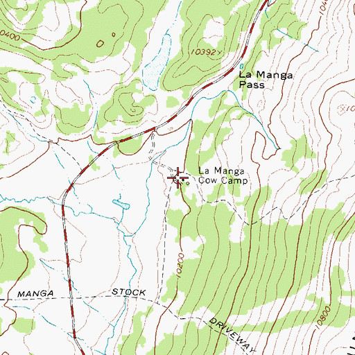 Topographic Map of La Manga Cow Camp, CO