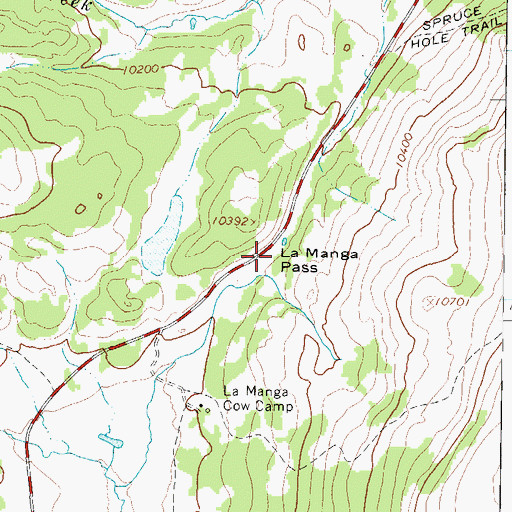 Topographic Map of La Manga Pass, CO
