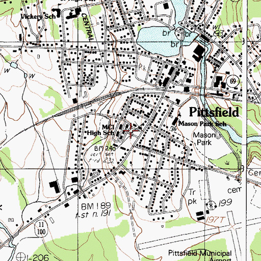 Topographic Map of Maine Central Institute, ME